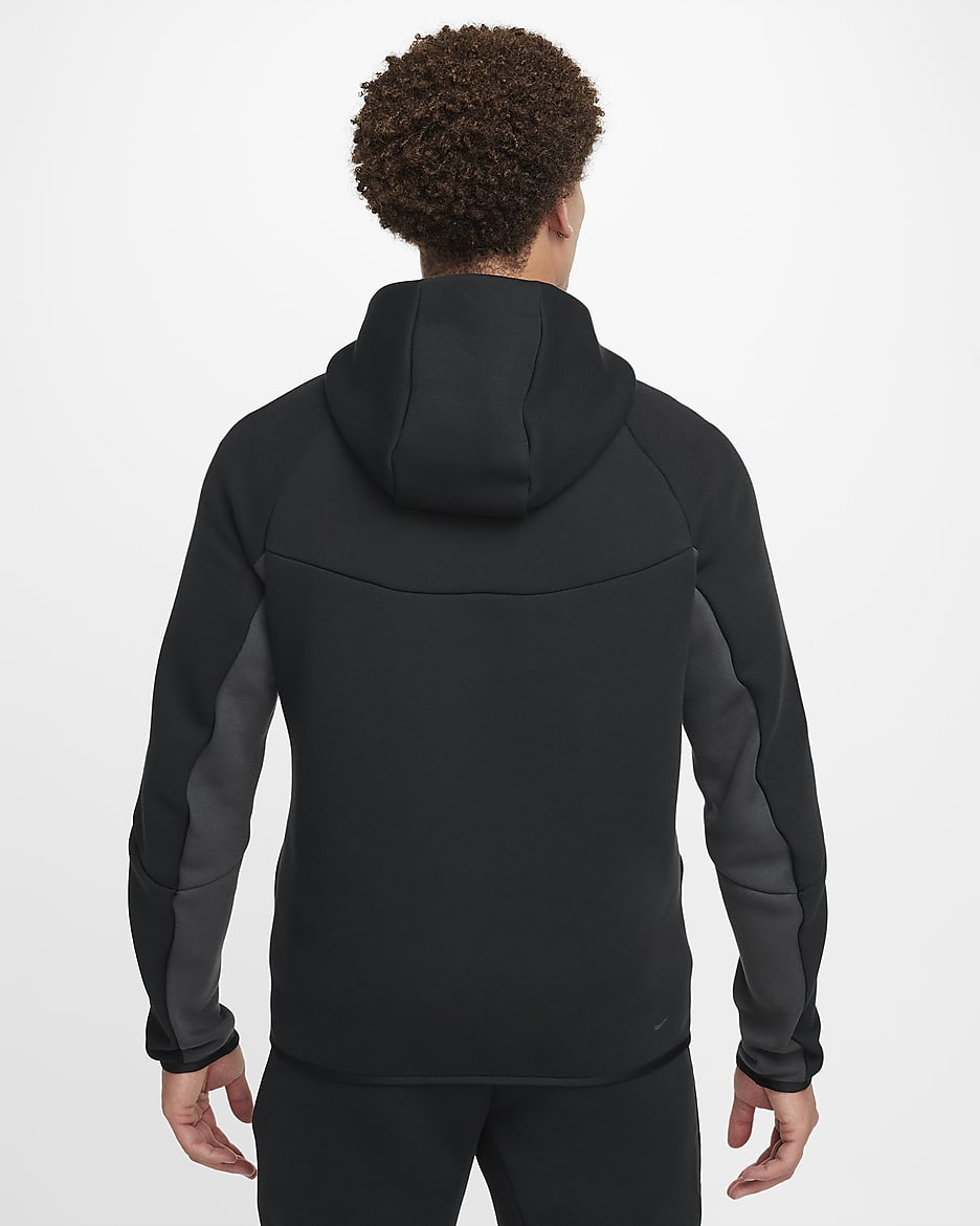 Nike Tech Men's Full-Zip Windrunner Hoodie - Black/Anthracite/Green Strike