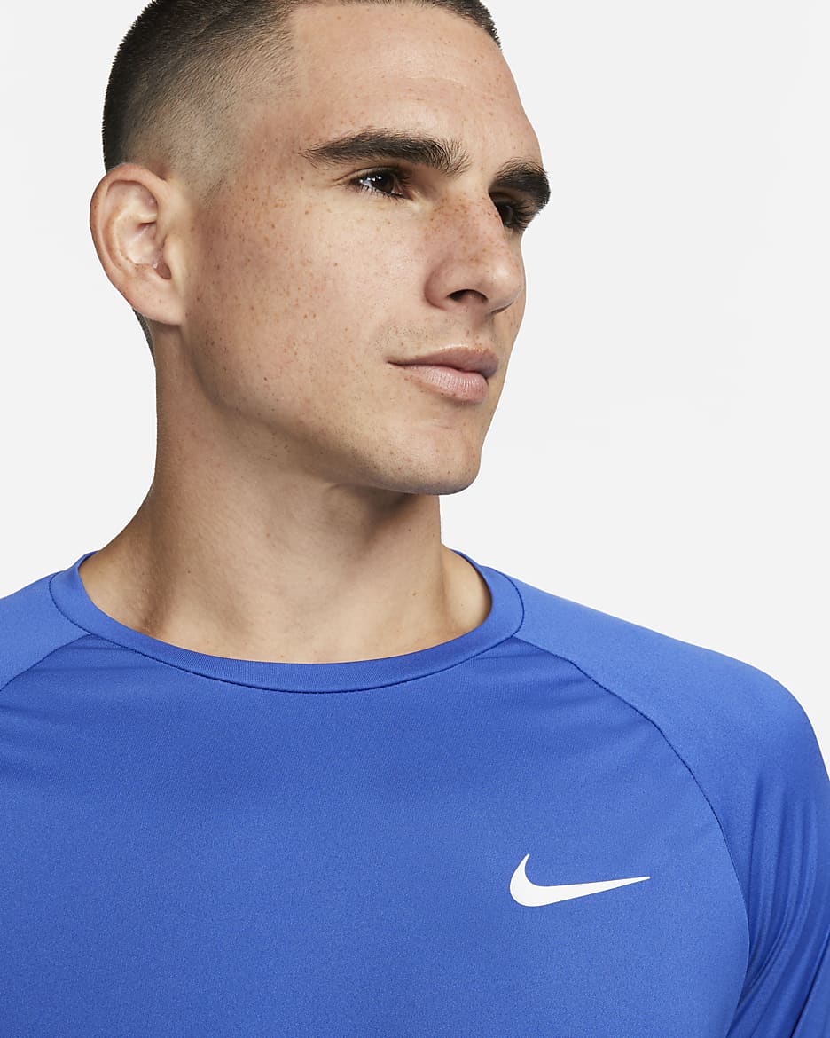 Nike Essential Men's Short-Sleeve Hydroguard Swim Shirt - Game Royal