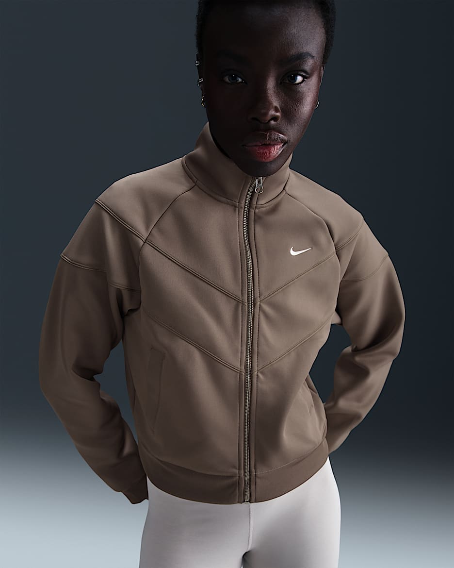 Nike Sportswear Windrunner Women's Knit Jacket - Mink Brown/White