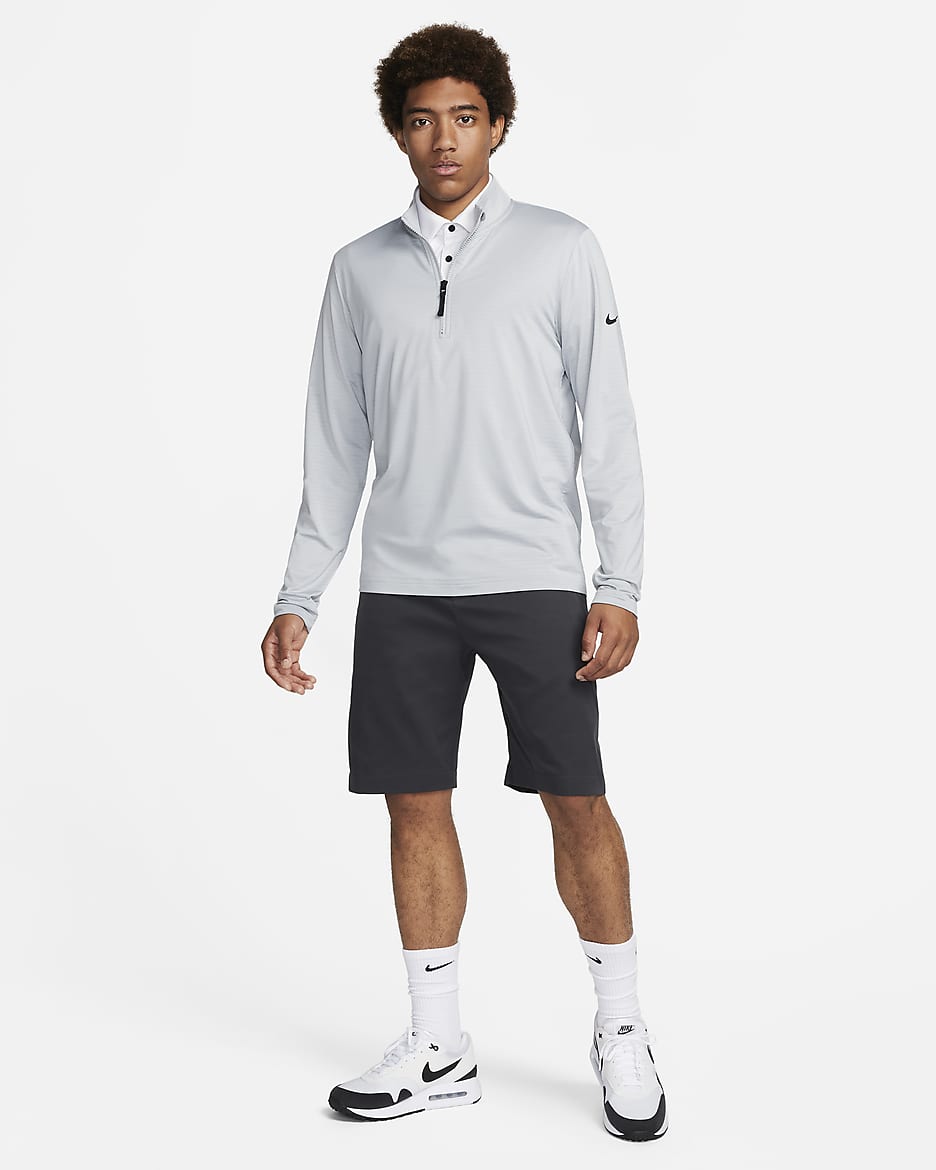 Nike Victory Men's Dri-FIT 1/2-Zip Golf Top - Light Smoke Grey/Black