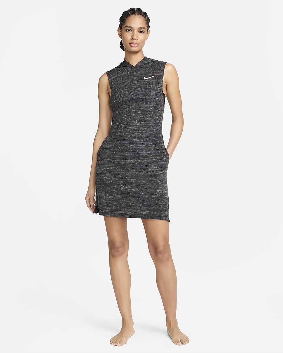 Vestido con gorro para mujer Nike Swim Essential - Negro