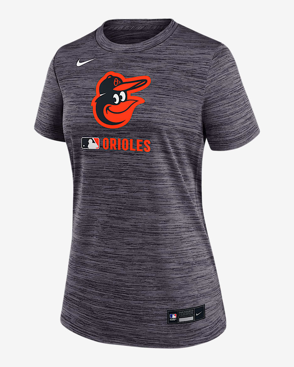 Baltimore Orioles Authentic Collection Velocity Women's Nike Dri-FIT MLB T-Shirt - Black