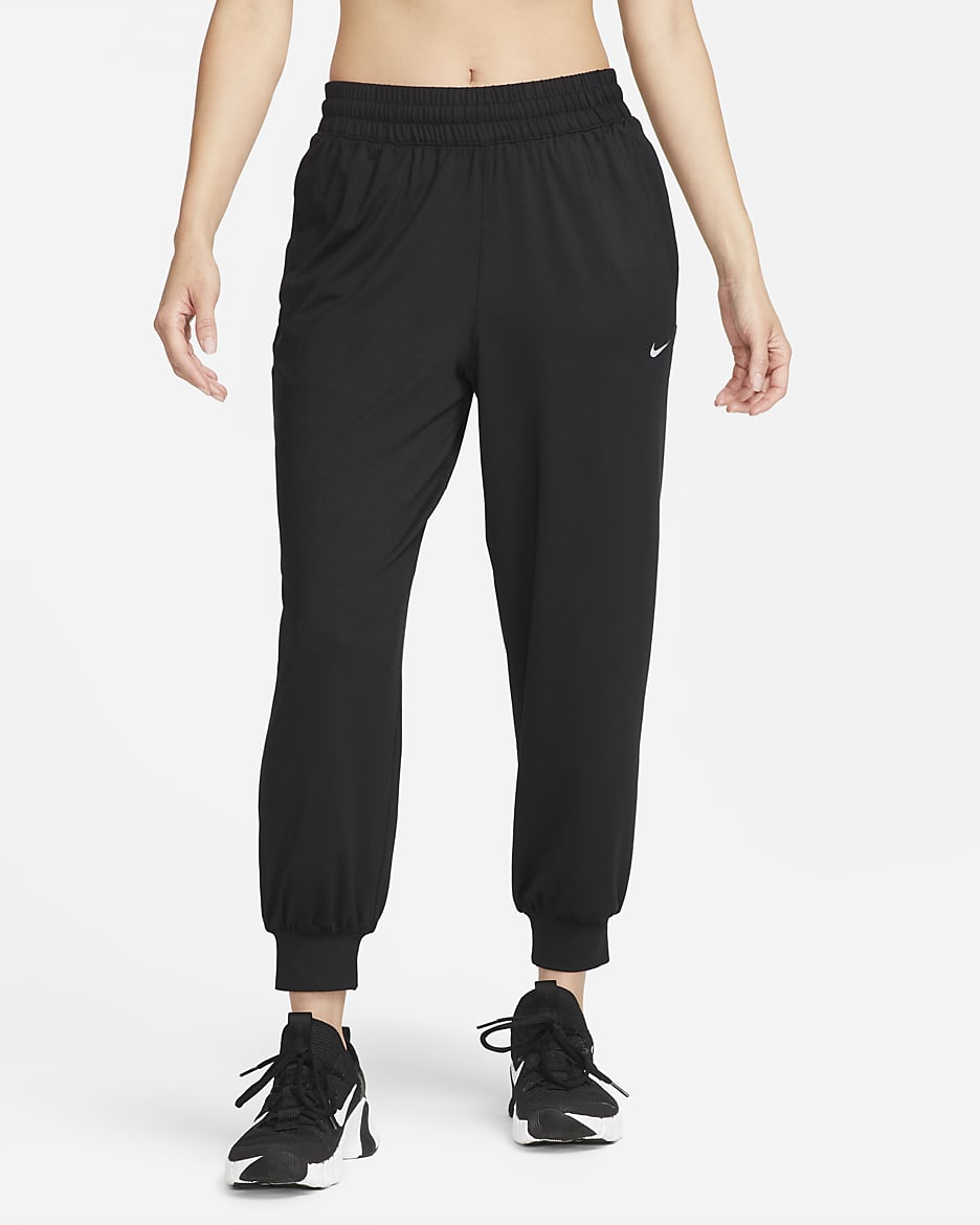 ナイキ Dri-FIT ウィメンズ ミッドライズ 7/8 ニット ジョガーパンツ - ブラック