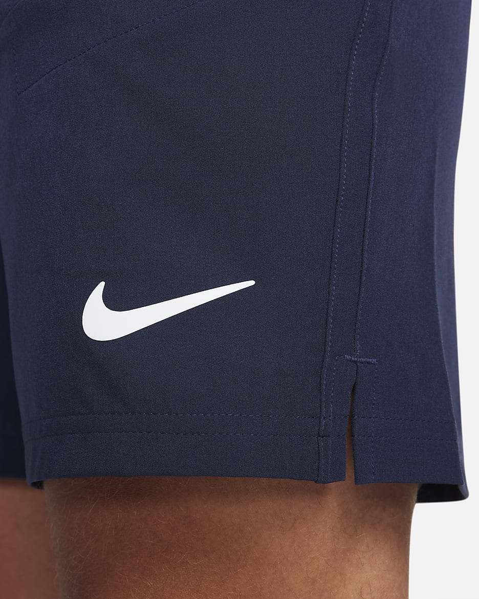 Short de tennis 23 cm NikeCourt Advantage pour homme - Obsidian/Obsidian/Blanc