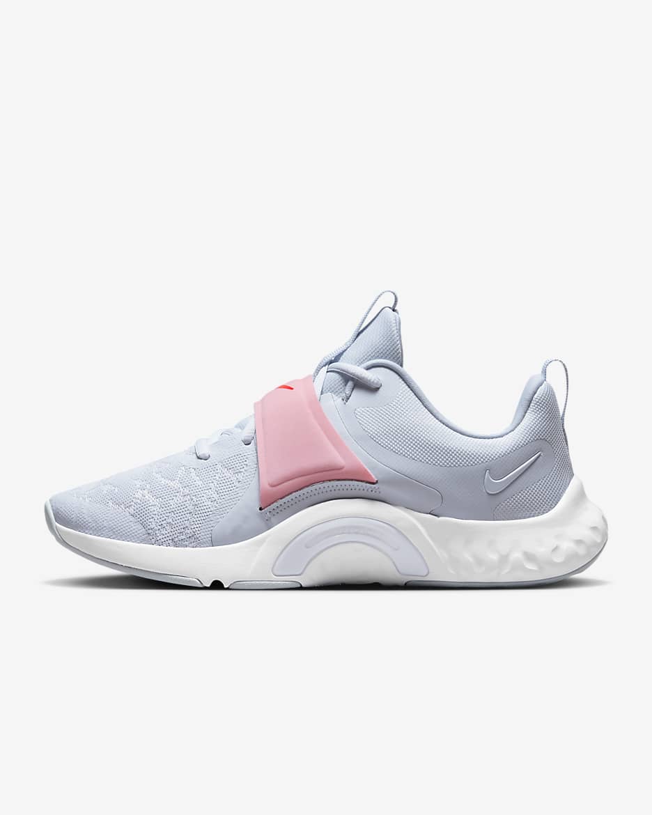 Nike Renew In-Season TR 12 Women's Training Shoes - Football Grey/Medium Soft Pink/Blue Whisper/Light Crimson