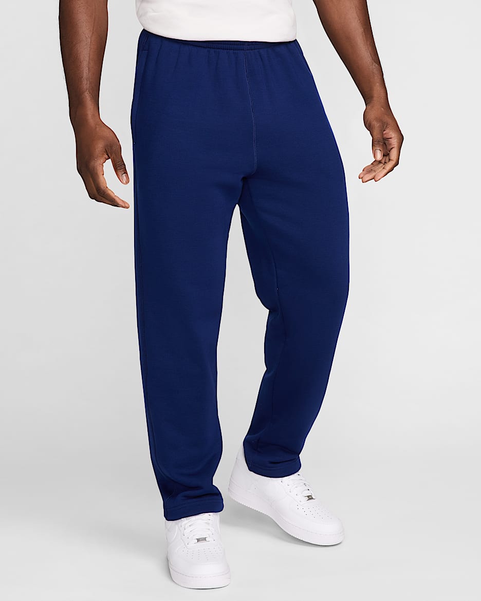 Pants de tejido Fleece con dobladillo abierto Nike Wool Classics - Azul vacío/Azul enérgico