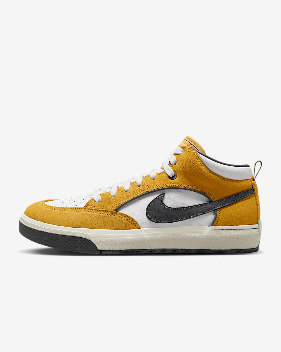Tenis de skateboarding Nike SB React Leo - Oro universitario/Oro universitario/Blanco/Gris oscuro