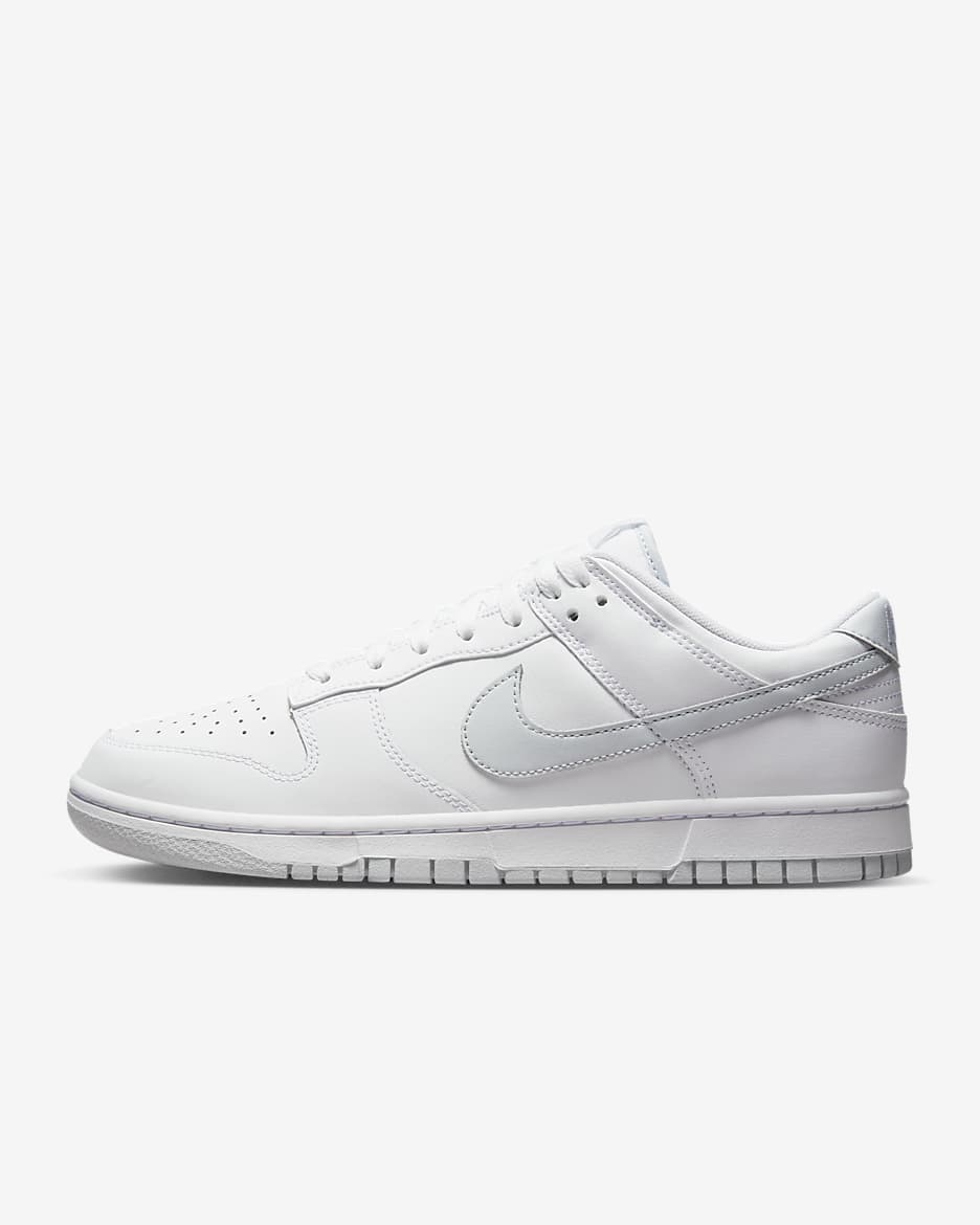 Nike Dunk 低筒 Retro 男鞋 - 白色/白色/Pure Platinum