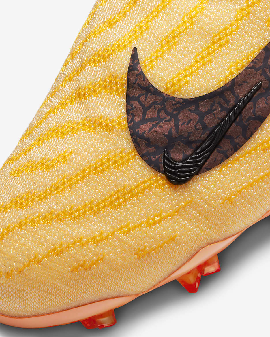 Nike Gripknit Phantom GX Elite Dynamic Fit FG SE Firm-Ground Football Boot - Citron Tint/Burgundy Crush