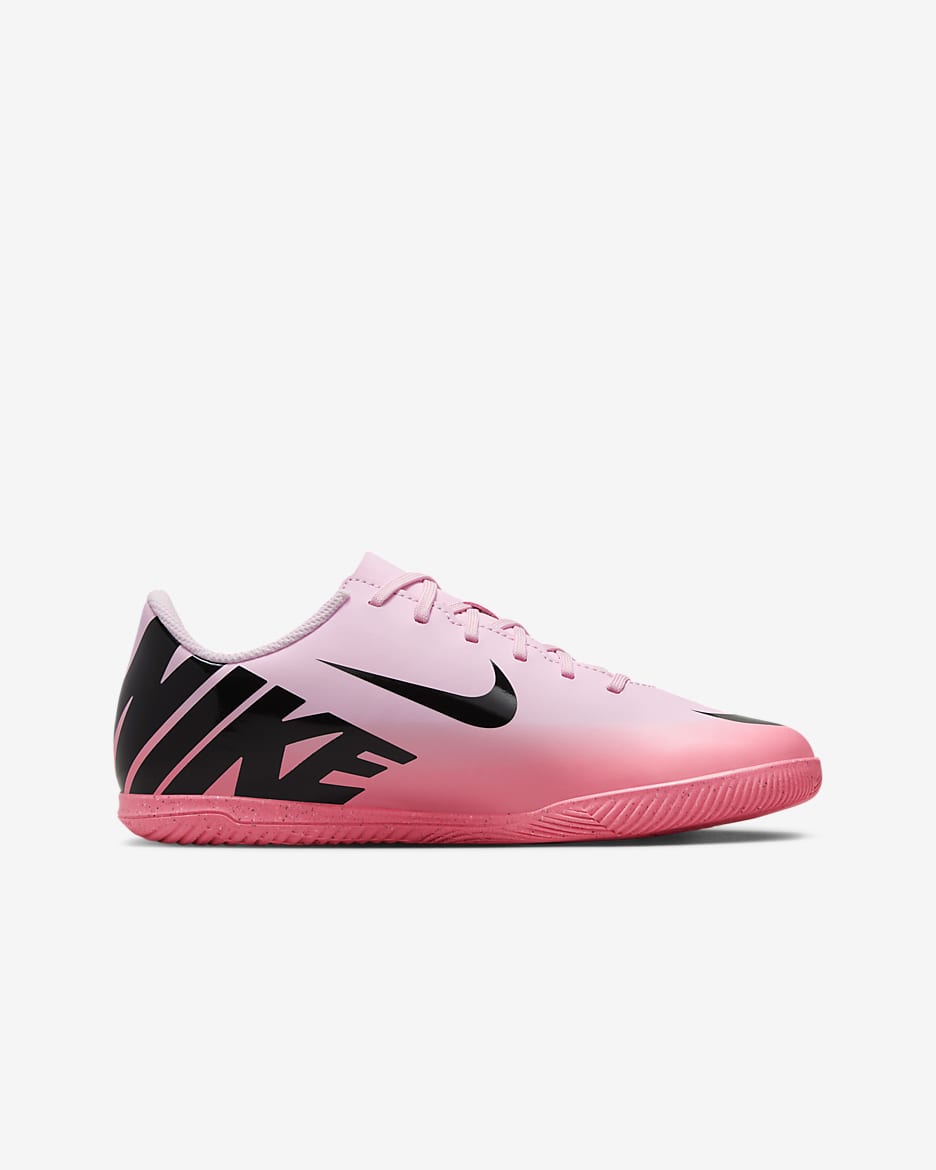 รองเท้าฟุตบอลไม่หุ้มข้อเด็กเล็ก/เด็กโต IC Nike Jr. Mercurial Vapor 15 Club - Pink Foam/ดำ