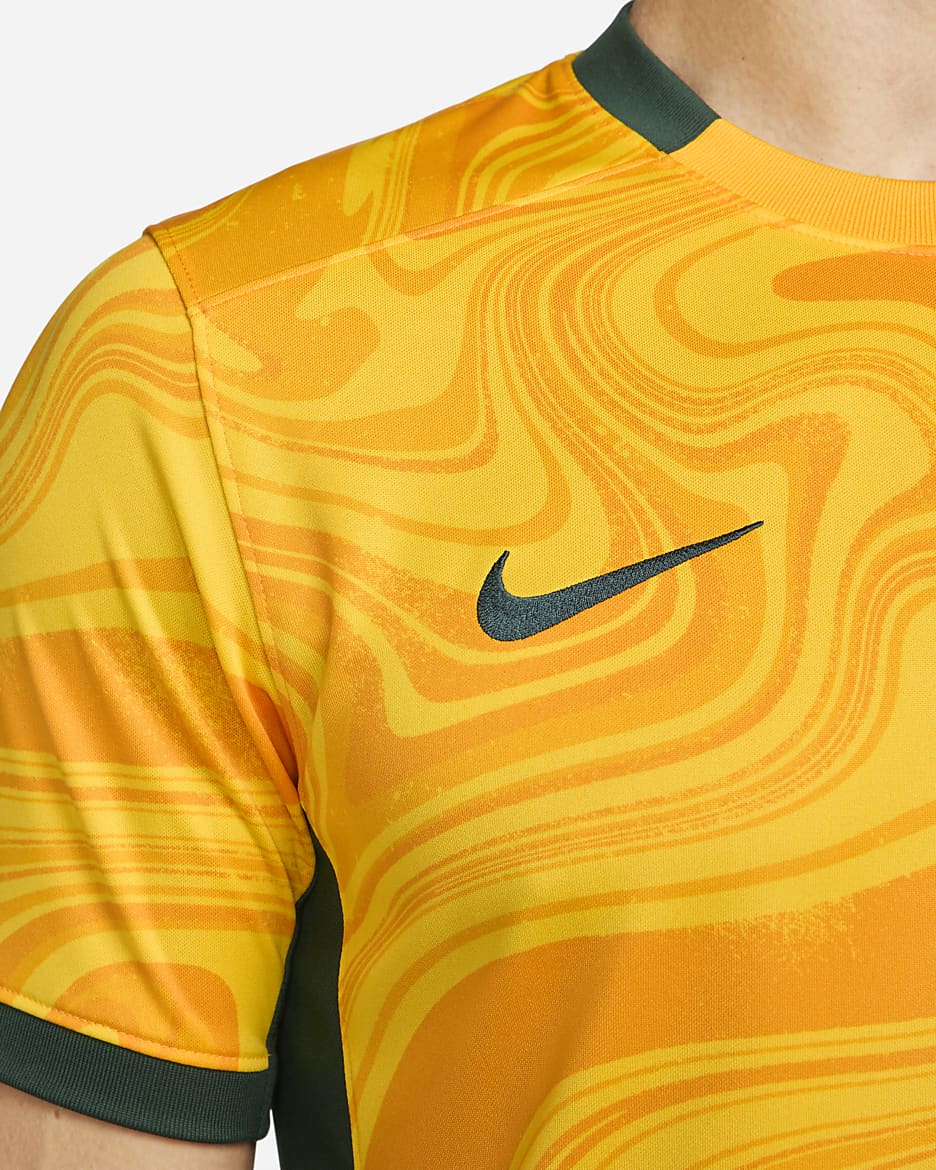 Australia 2023 Stadium Home Men's Nike Dri-FIT Football Shirt - Varsity Maize/Pro Green/Pro Green