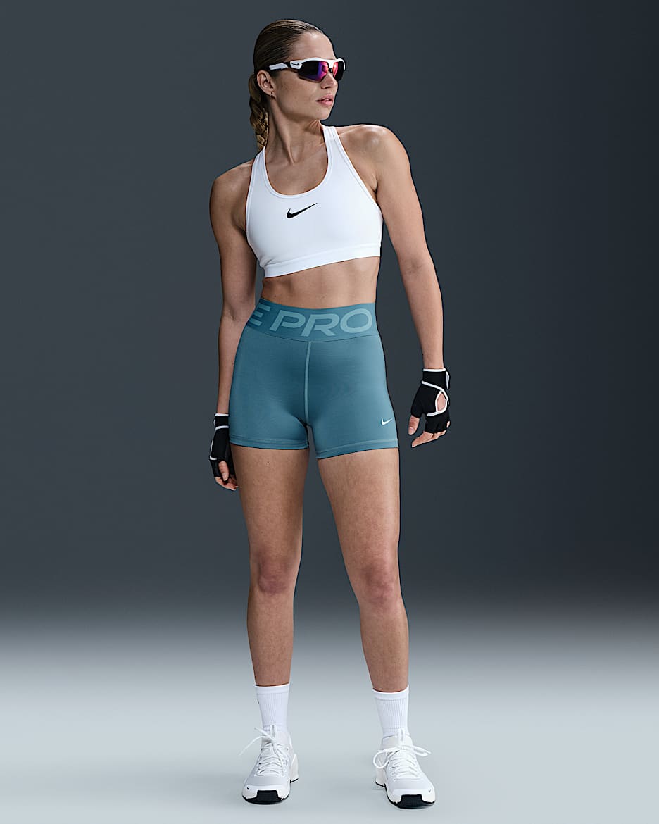 Nike Pro Sculpt Women's High-Waisted 7.5cm (approx.) Biker Shorts - Smoky Blue/White
