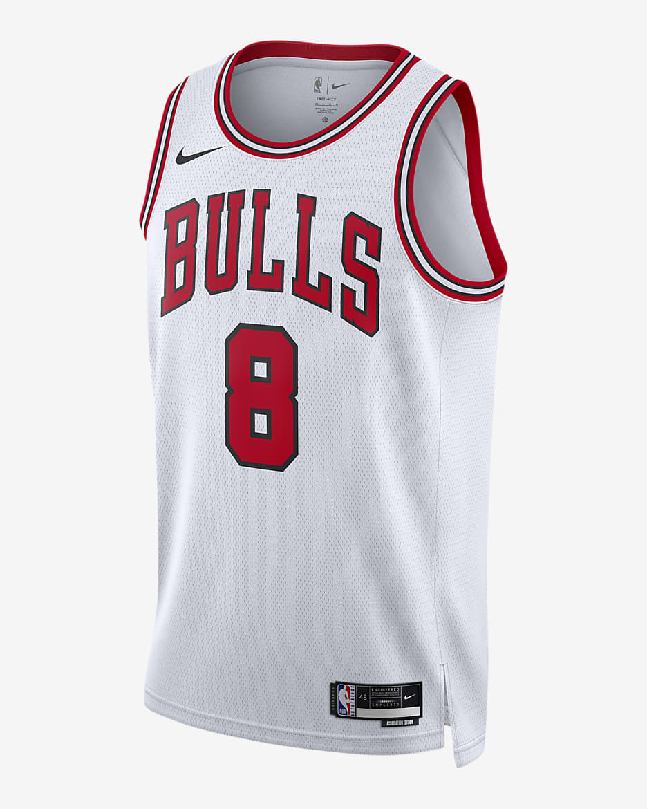 Chicago Bulls Association Edition 2022/23 Nike Dri-FIT Swingman NBA-jersey voor heren - Wit