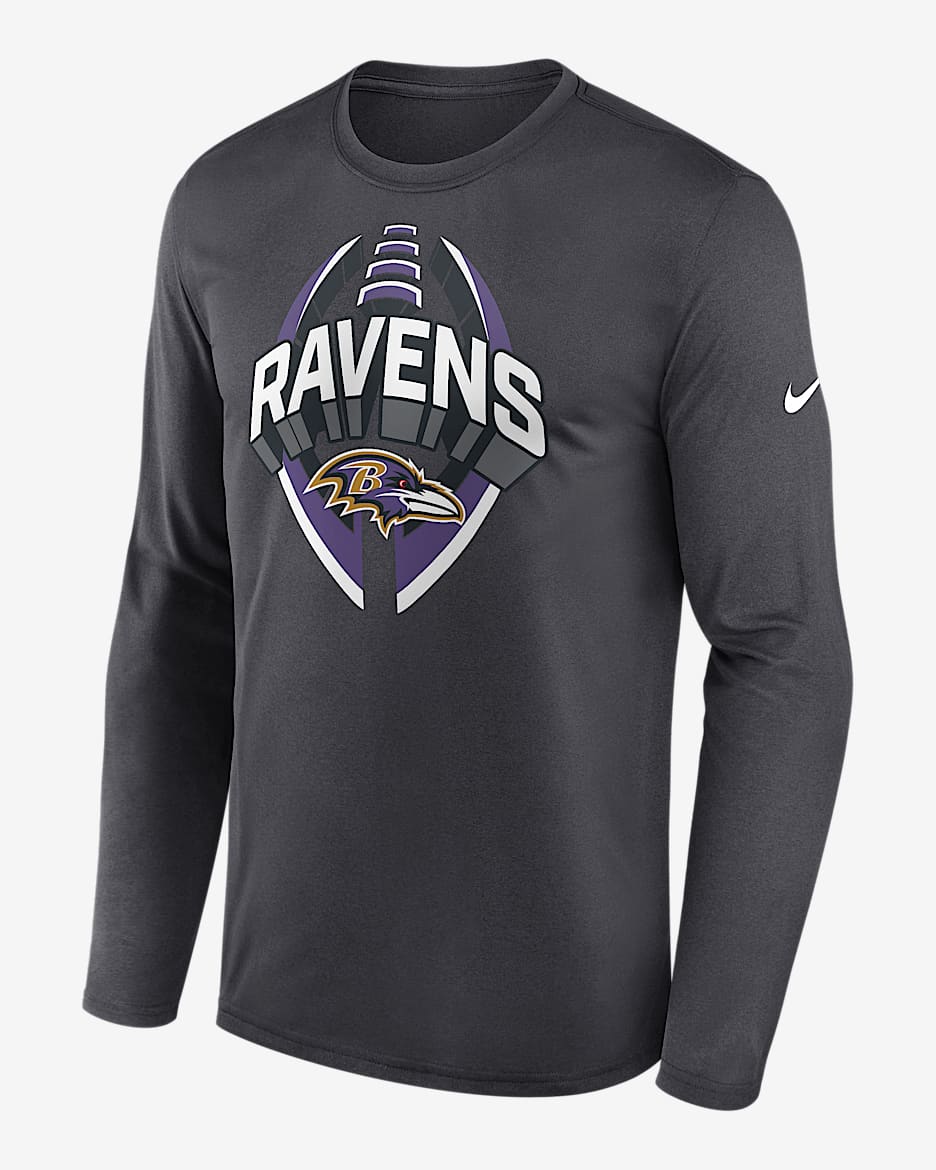 Baltimore Ravens Legend Icon Men's Nike Dri-FIT NFL Long-Sleeve T-Shirt - Anthracite