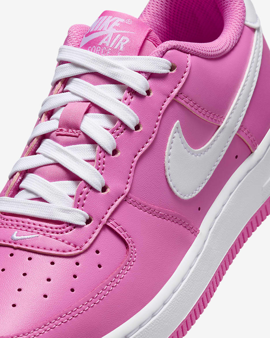 Chaussure Nike Air Force 1 pour ado - Playful Pink/Blanc