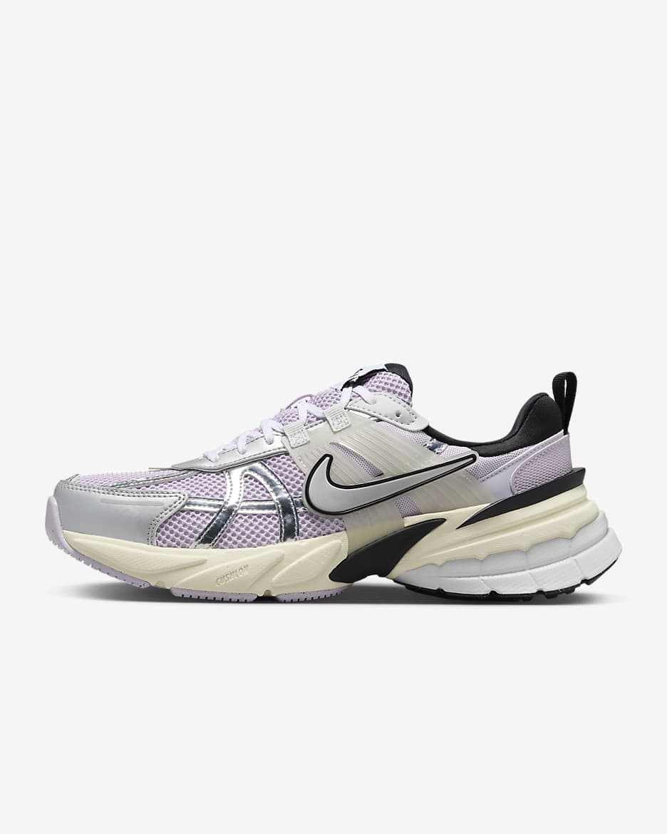 รองเท้า Nike V2K Run - Doll/ดำ/Barely Grape/Metallic Silver