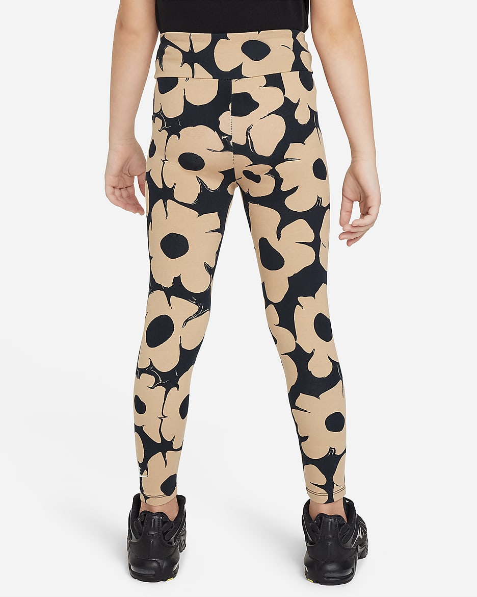 Leggings para preescolar Nike Floral - Negro