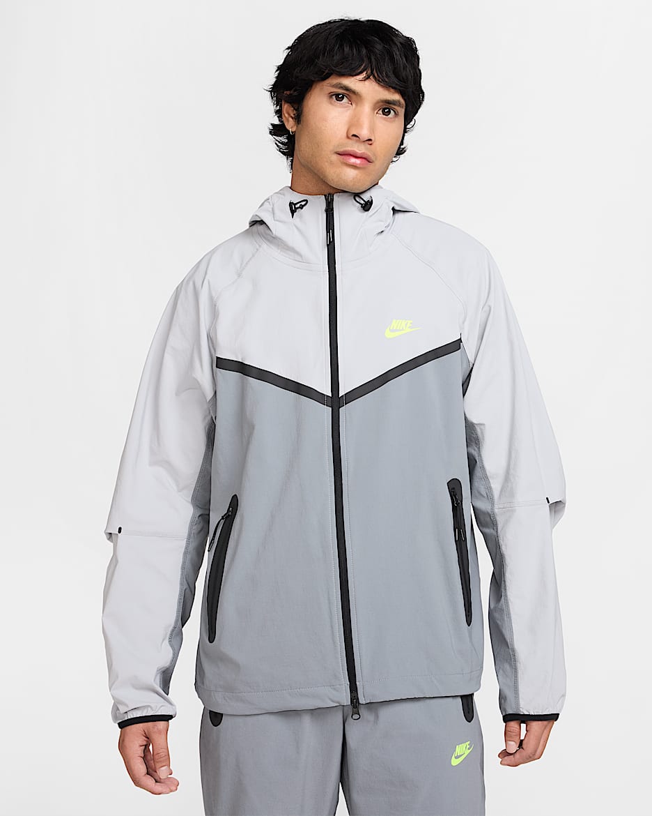 Nike Tech Men's Woven Full-Zip Windrunner Jacket - Cool Grey/Wolf Grey