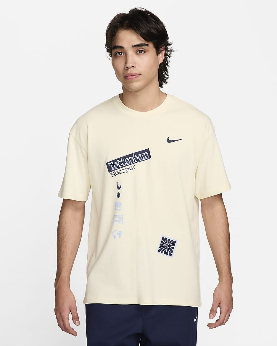 Tottenham Hotspur Men's Nike Football Max90 T-Shirt - Coconut Milk