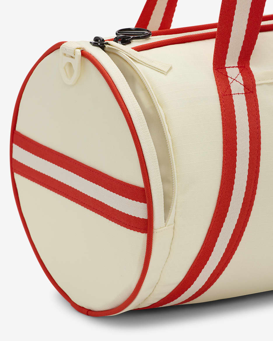 Nike Heritage Retro Duffel Bag (13L) - Coconut Milk/Picante Red/Black