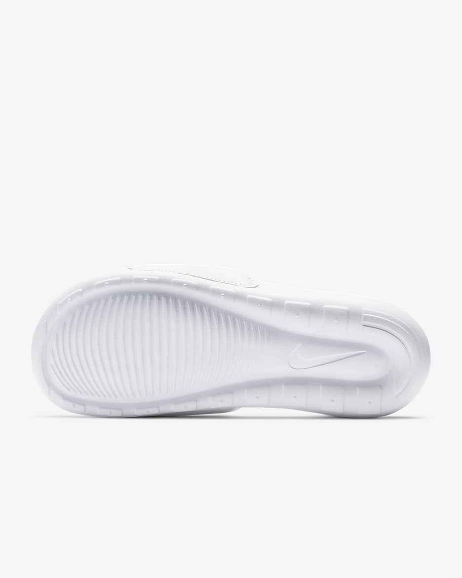 Claquette Nike Victori One pour femme - Blanc/Blanc/Noir