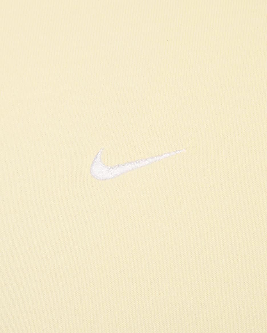 Nike Solo Swoosh Men's Fleece Crew - Alabaster/White