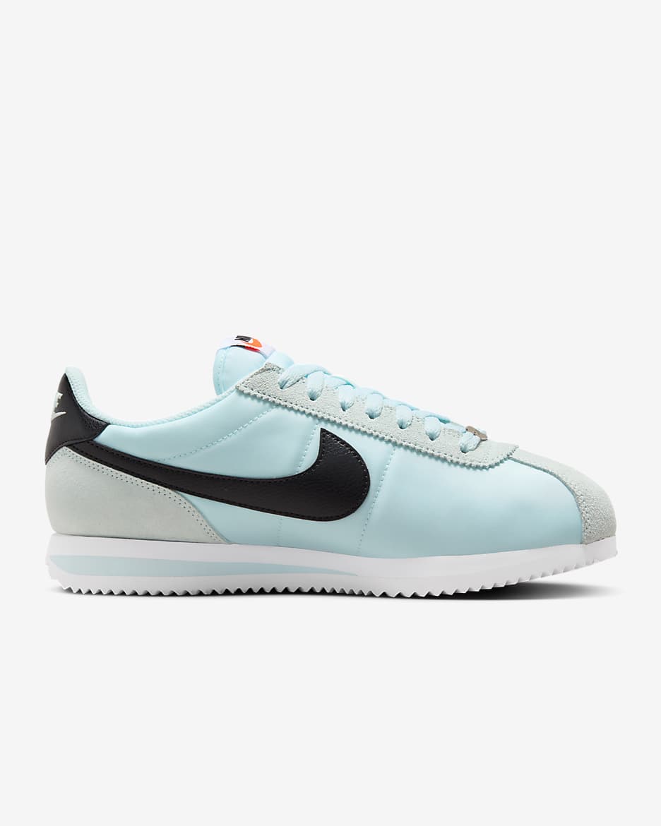 Chaussure Nike Cortez Textile pour femme - Glacier Blue/Blanc/Safety Orange/Noir