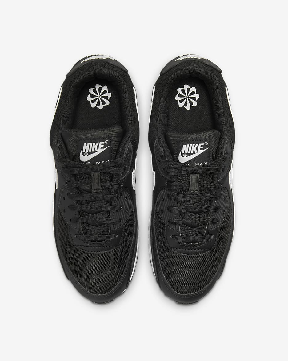 Nike Air Max 90-sko til kvinder - sort/sort/hvid