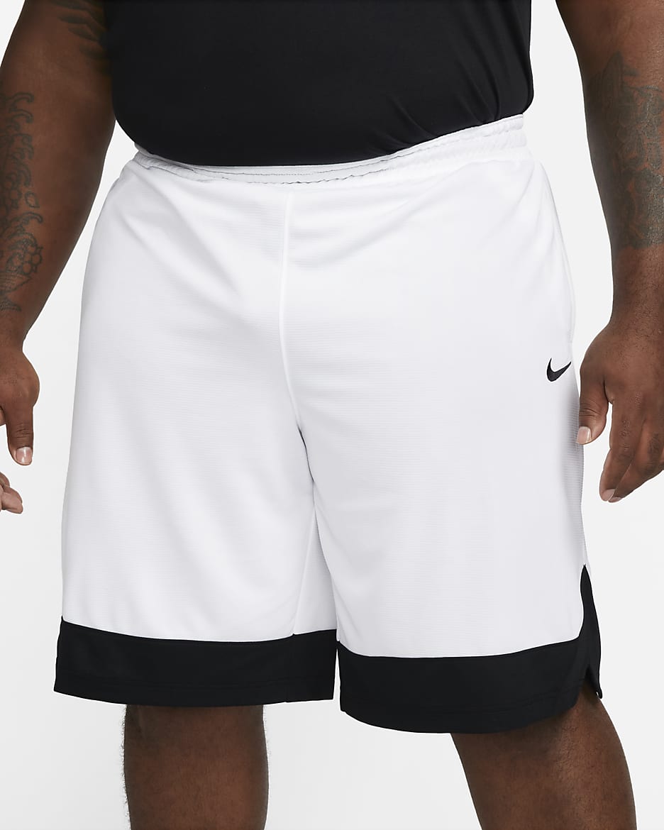 Shorts de básquetbol para hombre Nike Dri-FIT Icon - Blanco/Negro/Negro/Negro