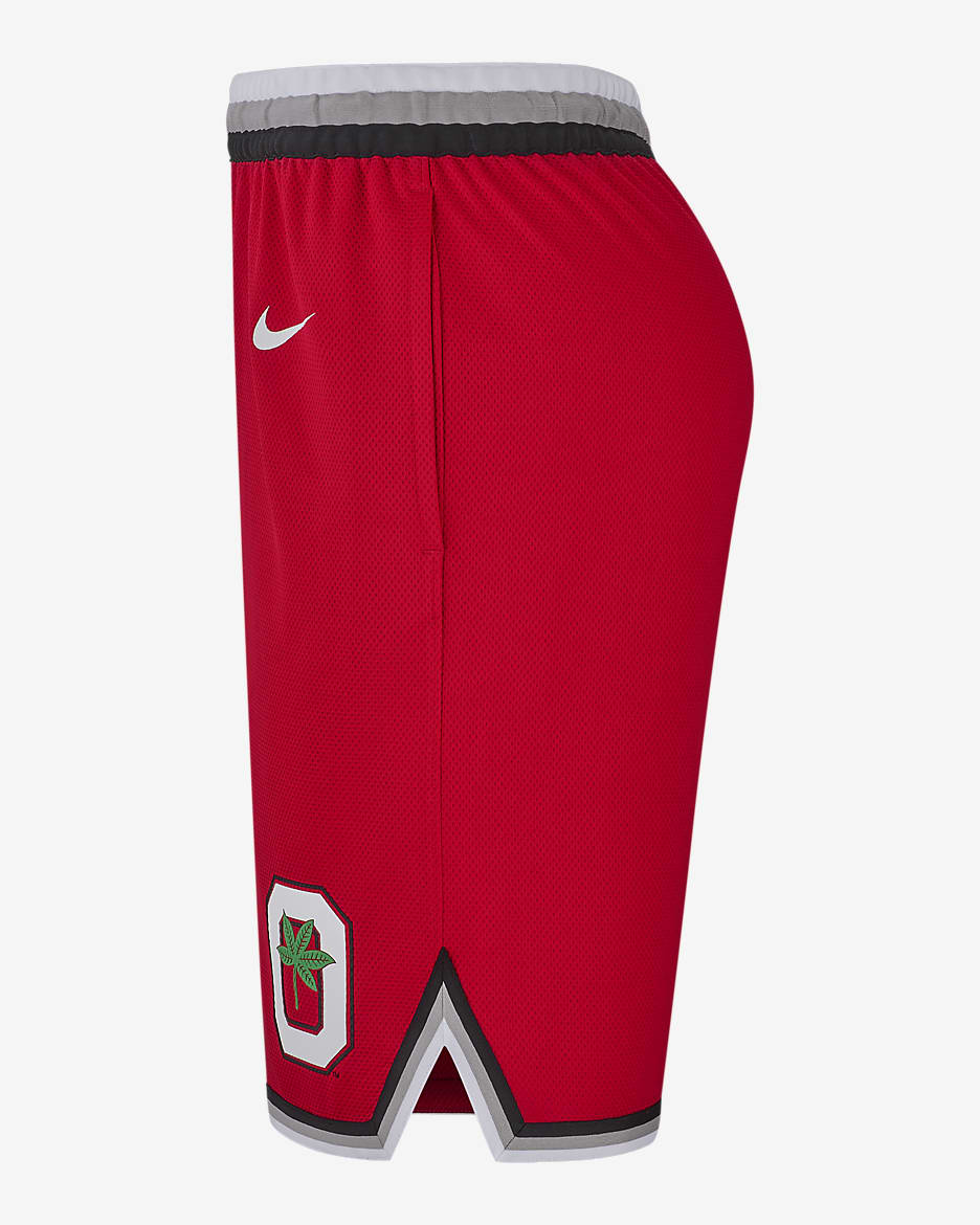 Nike College (Ohio State) Men's Replica Basketball Shorts - University Red/White