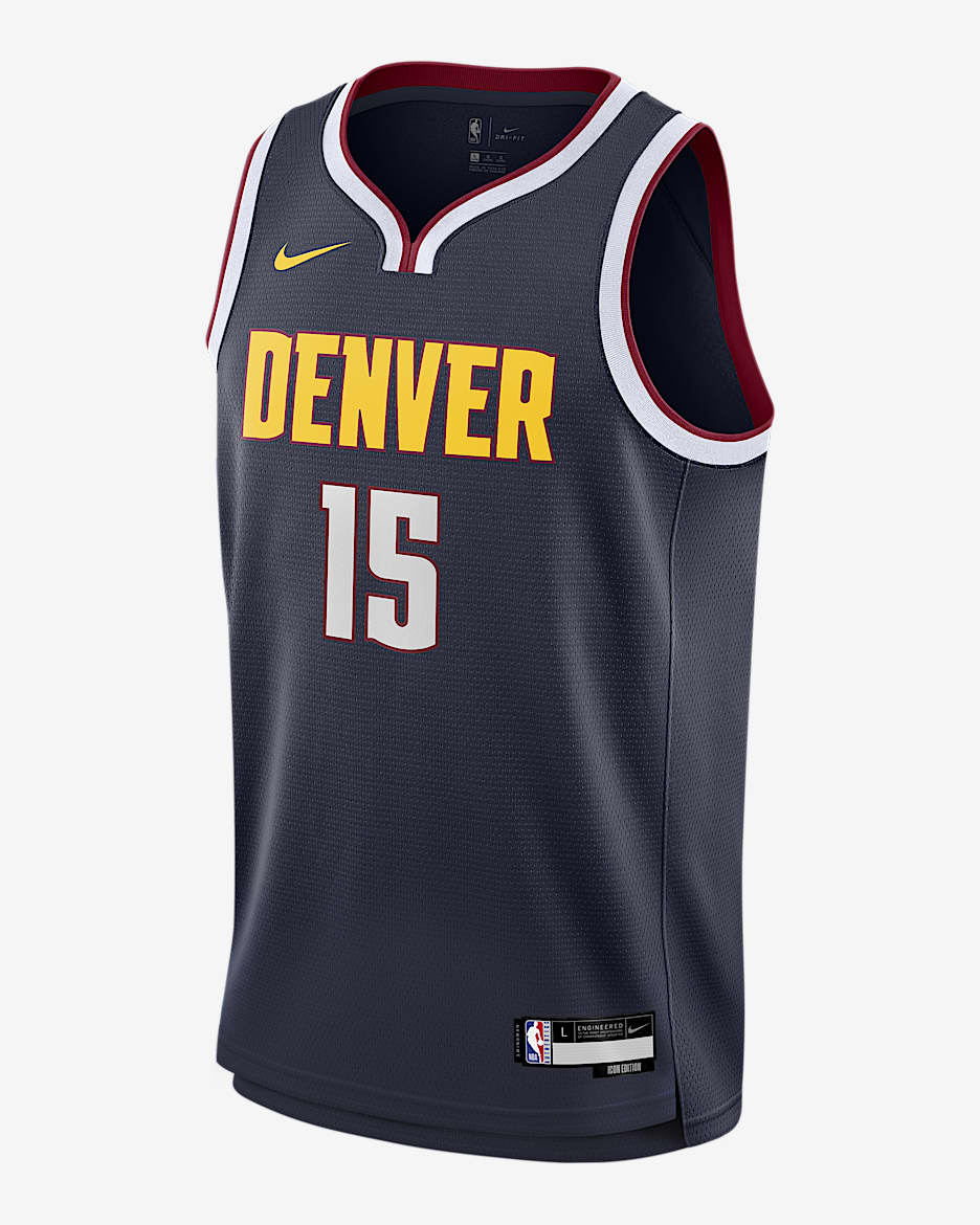Jersey Nike de la NBA Swingman para niños talla grande Nikola Jokić Denver Nuggets 2024/25 Icon Edition - Azul marino universitario