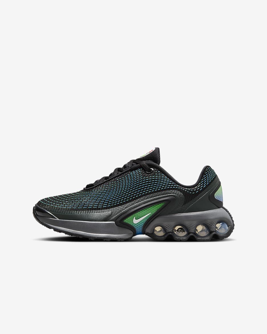 Nike Air Max Dn Older Kids' Shoes - Black/Hyper Cobalt/Rage Green/White