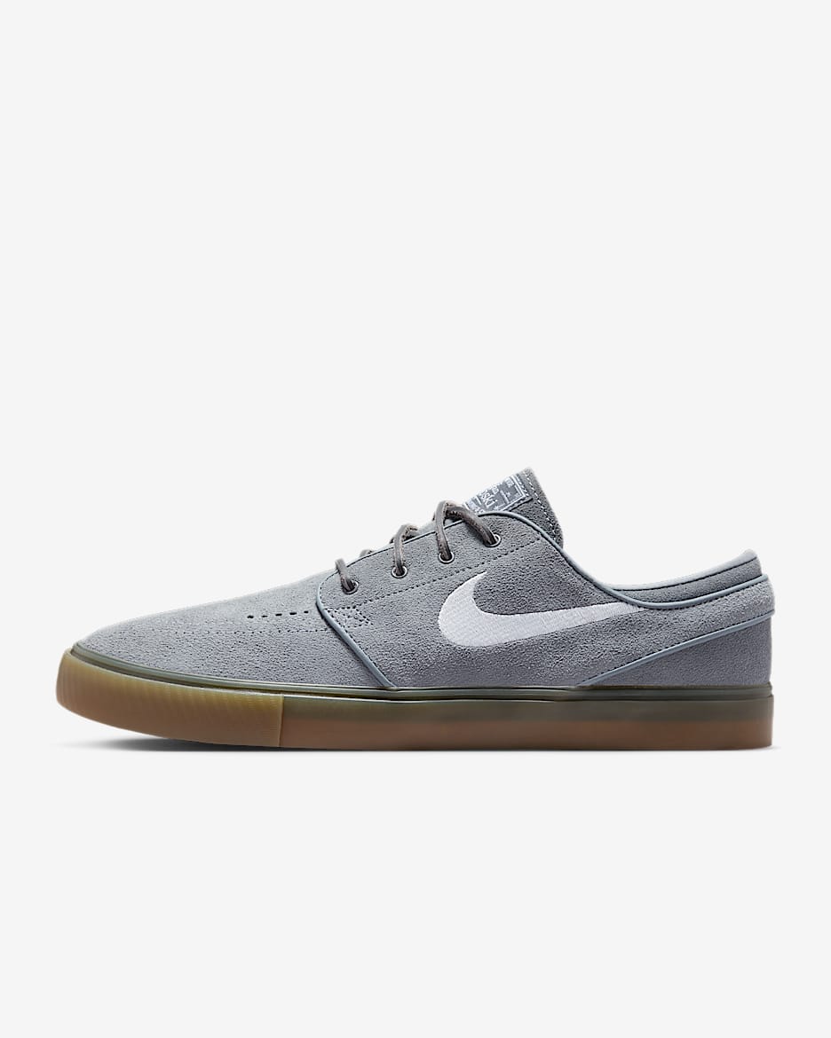 Calzado de skateboarding Nike SB Zoom Janoski OG+ - Gris azulado/Gris azulado/Marrón claro goma/Blanco