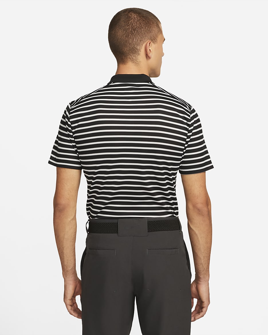 Nike Dri-FIT Victory Men's Striped Golf Polo - Black/White