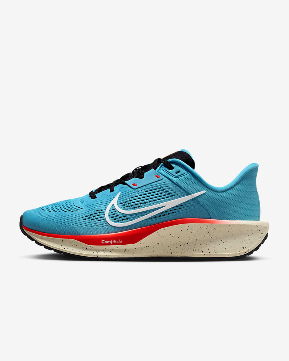 รองเท้าวิ่งโร้ดรันนิ่งผู้ชาย Nike Quest 6 - Baltic Blue/ดำ/Bright Crimson/ขาว