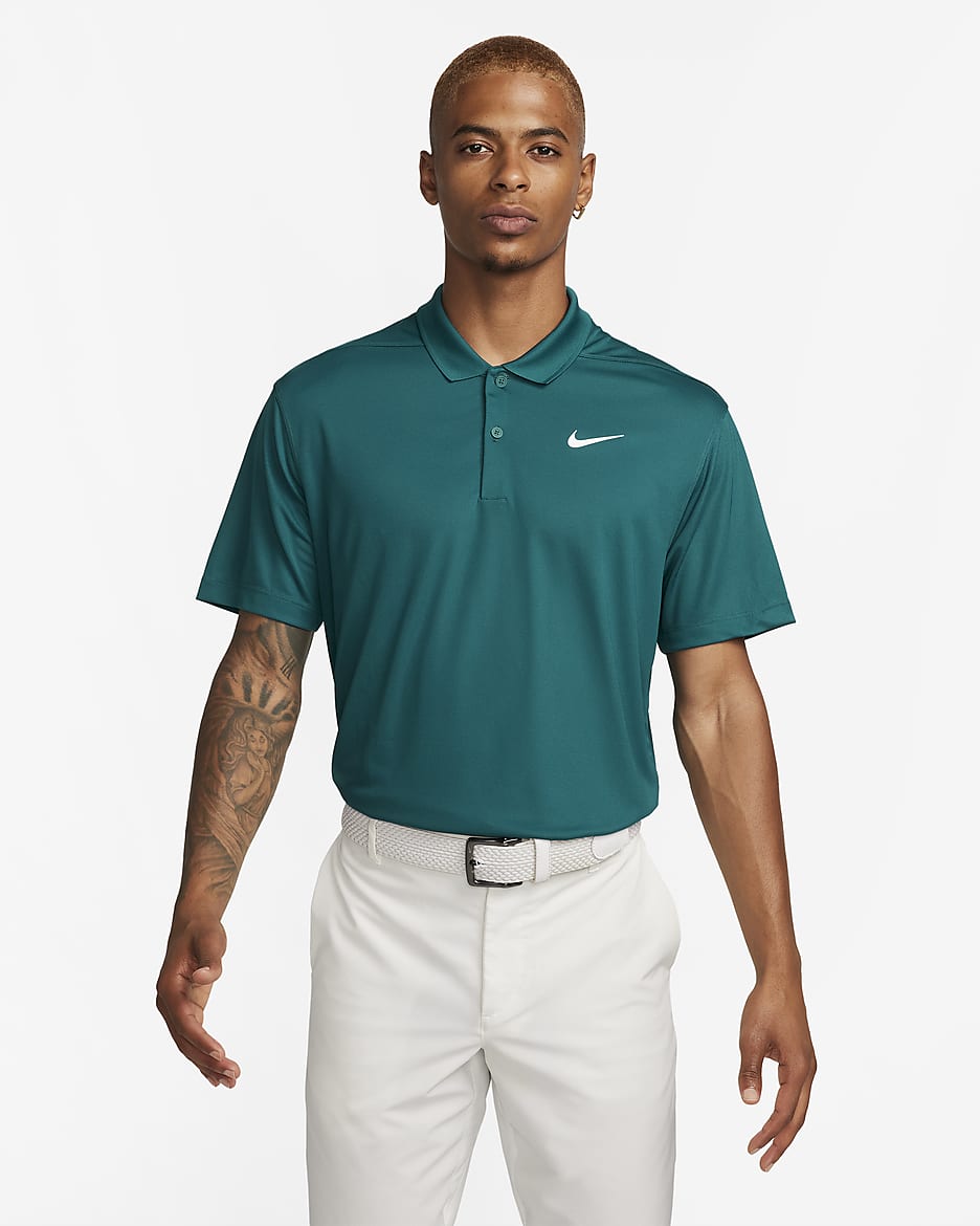 Nike Dri-FIT Victory Men's Golf Polo - Geode Teal/White