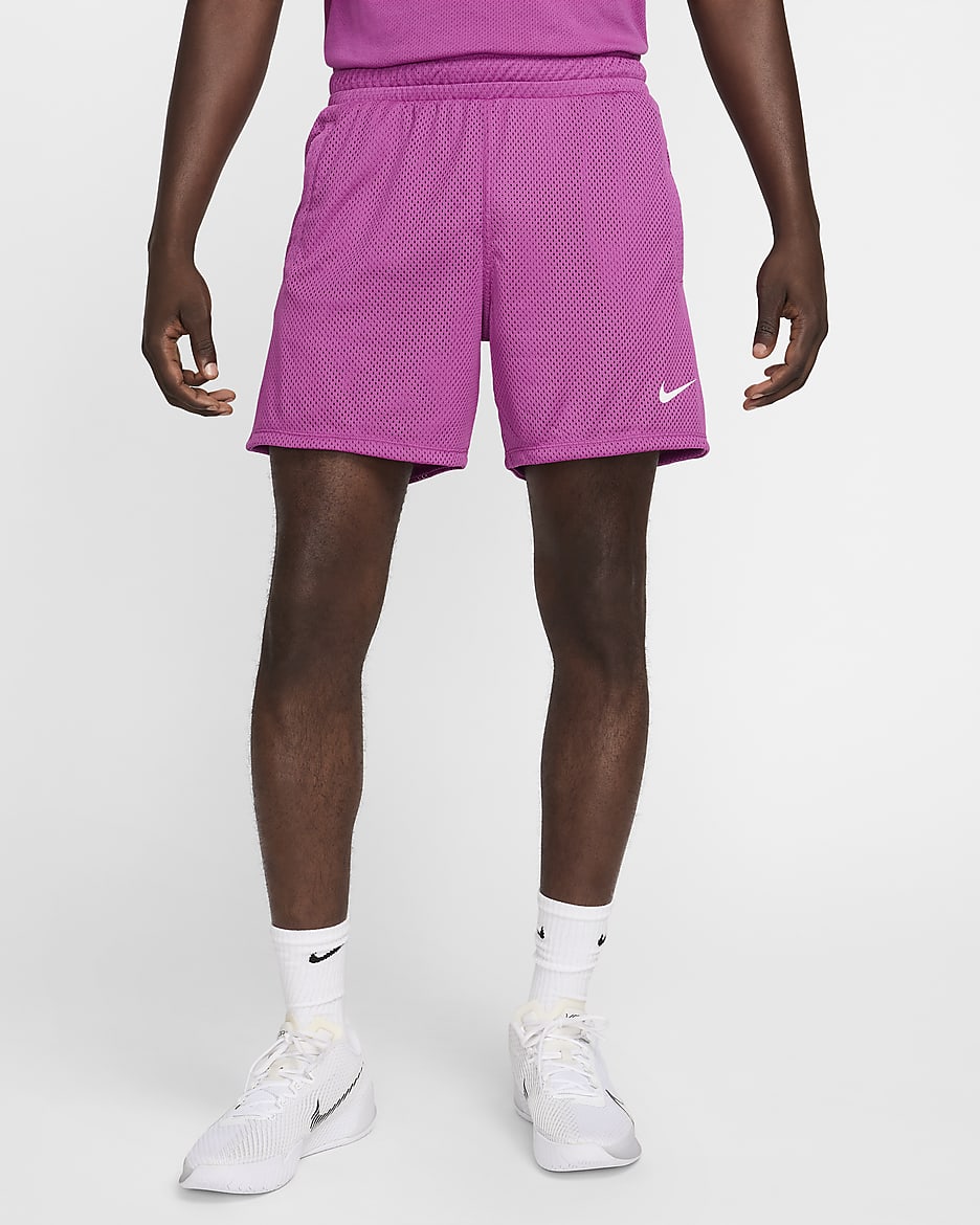 NikeCourt Slam Men's Dri-FIT Tennis Shorts - Hot Fuchsia/White