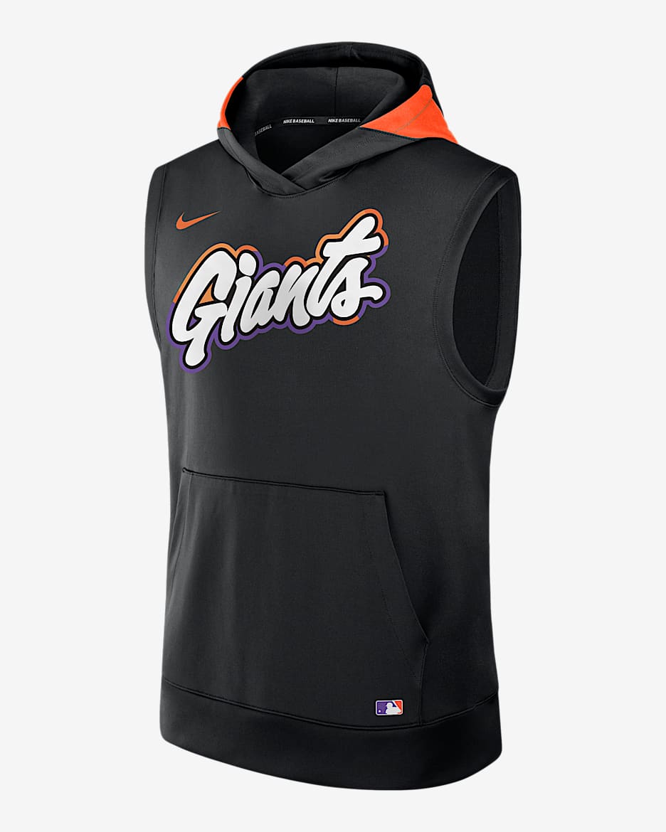 San Francisco Giants Authentic Collection City Connect Men’s Nike Dri-FIT MLB Sleeveless Pullover Hoodie - Black