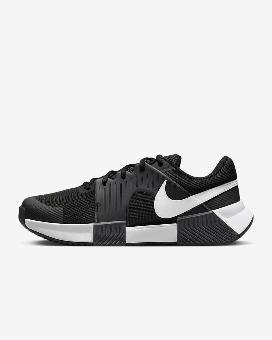 Chaussure de tennis pour terre battue Nike GP Challenge 1 pour femme - Noir/Noir/Blanc