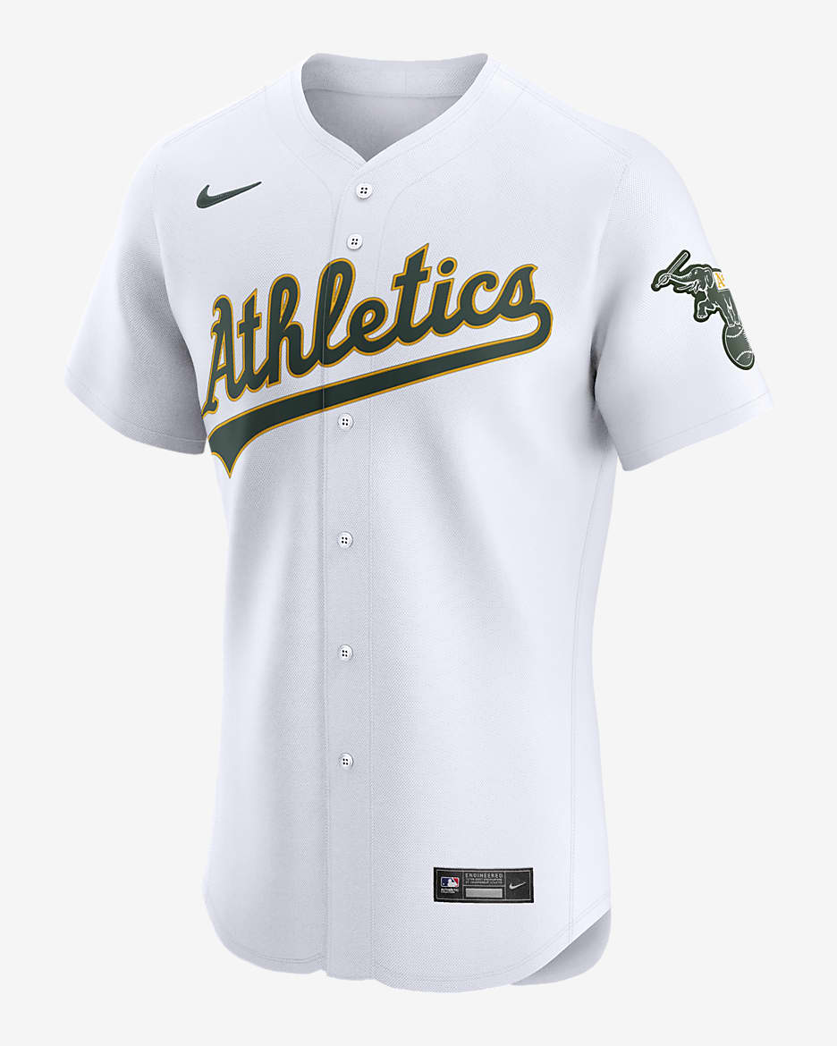 Oakland Athletics Men's Nike Dri-FIT ADV MLB Elite Jersey - White