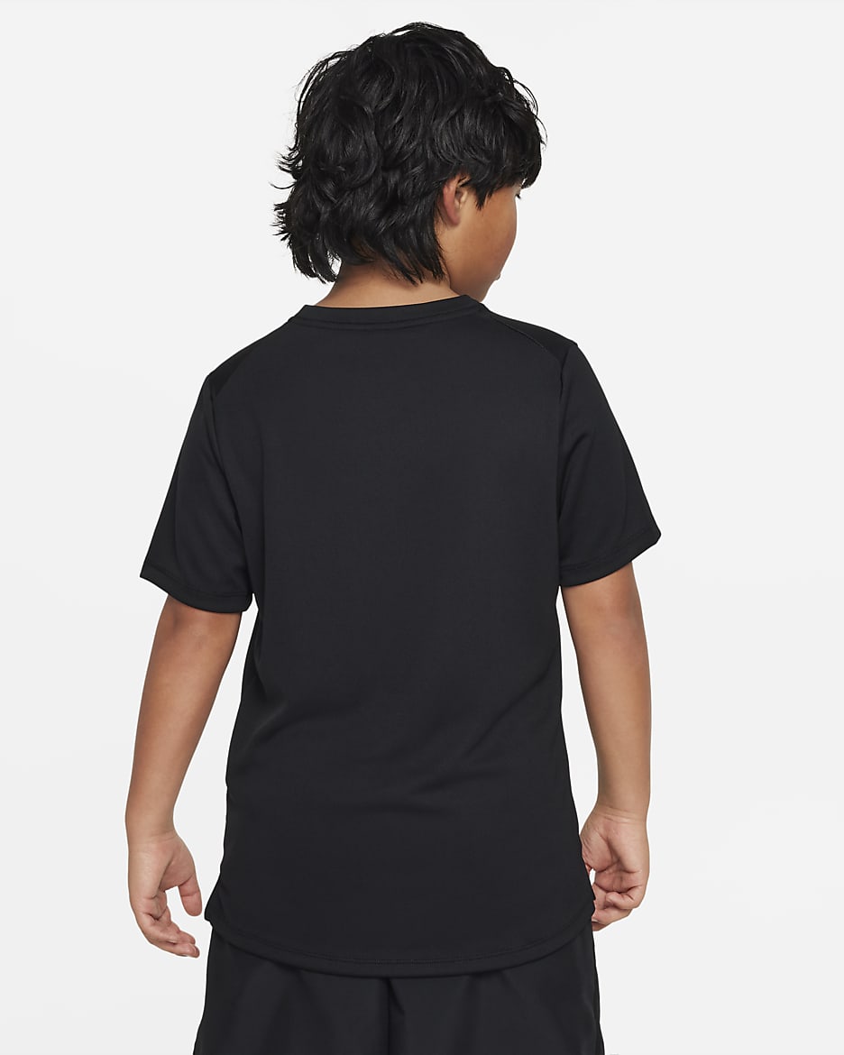 Nike Dri-FIT Miler Older Kids' (Boys') Short-Sleeve Training Top - Black