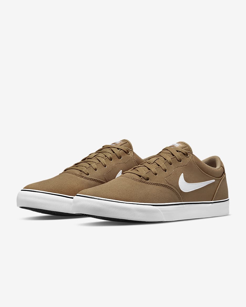 Nike SB Chron 2 Canvas Skate Shoe - Dark Driftwood/Dark Driftwood/Black/White