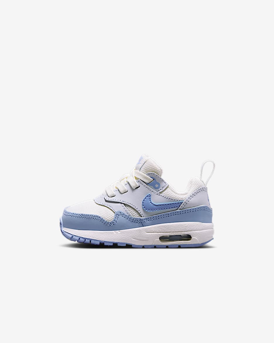 Tenis para bebé e infantiles Air Max 1 EasyOn - Vela/Tinte azul/Azul psíquico