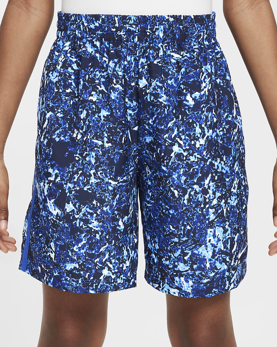 Nike Multi Big Kids' (Boys') Dri-FIT Shorts - Game Royal/White