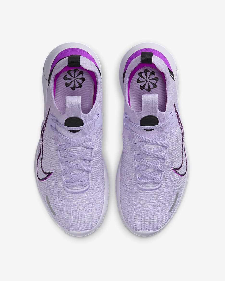 Nike Free RN NN Straßenlaufschuh für Damen - Lilac Bloom/Barely Grape/Vivid Purple/Schwarz