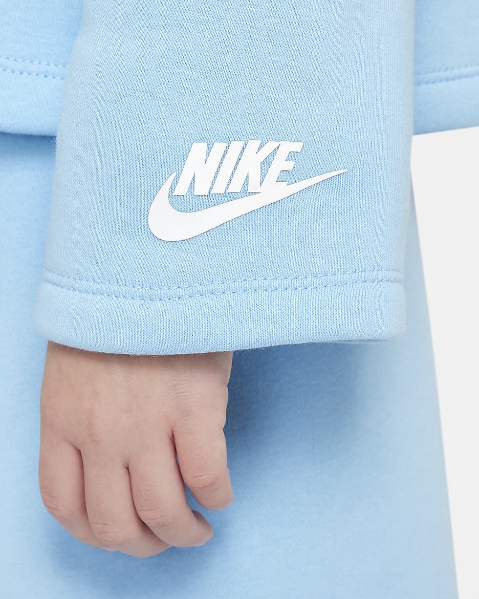 Nike Floral Fleece Little Kids' Graphic Hoodie - Aquarius Blue