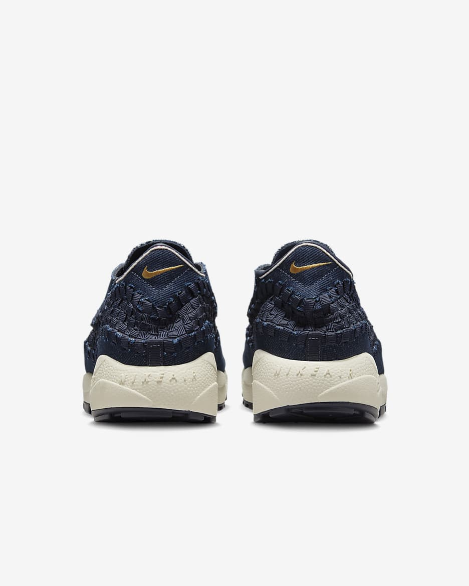 Nike Air Footscape Woven damesko - Denim/Obsidian/Coconut Milk/Wheat Gold