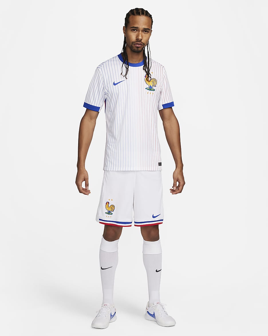 FFF 2024 Stadium Home Men's Nike Dri-FIT Football Replica Shorts - White/Bright Blue