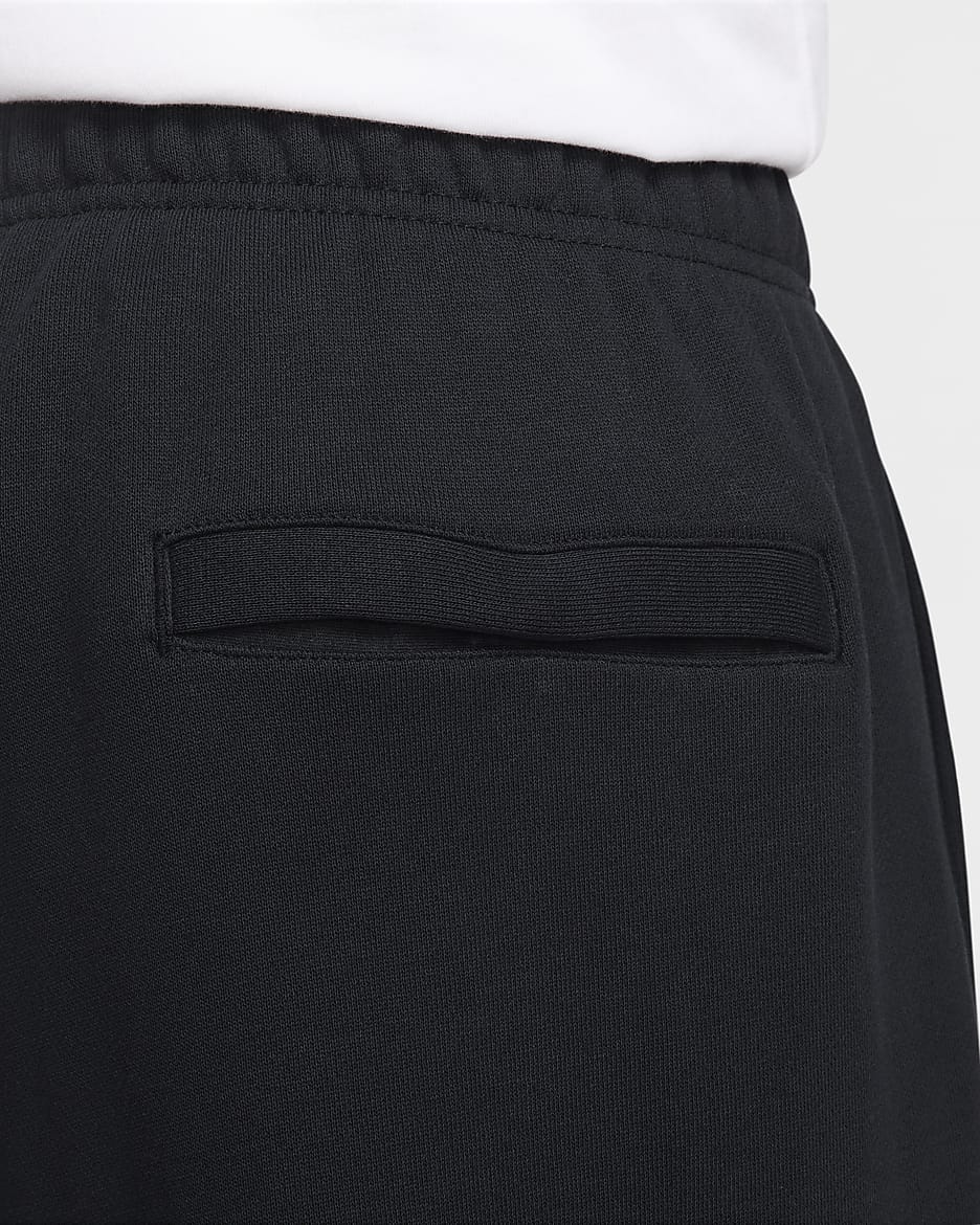 Nike Club Fleece Men's Oversized French Terry Trousers - Black/Black/White