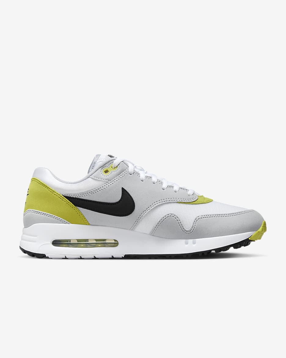 Męskie buty do golfa Nike Air Max 1 ’86 OG G - Wolf Grey/Biel/Bright Cactus/Czerń